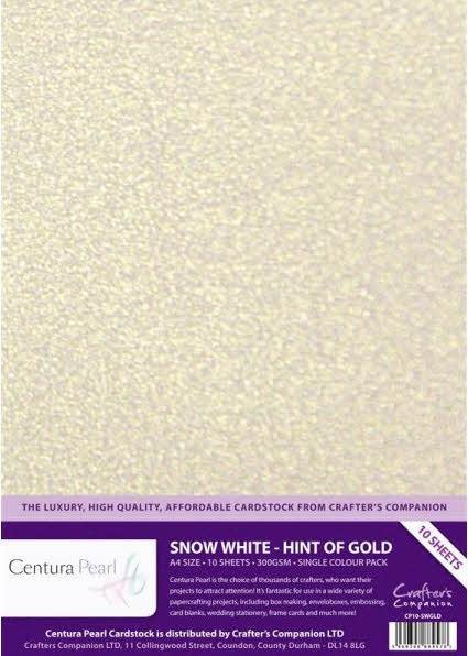 KARTON PERL SNEŽNO ZLAT A4,300gsm, SET10