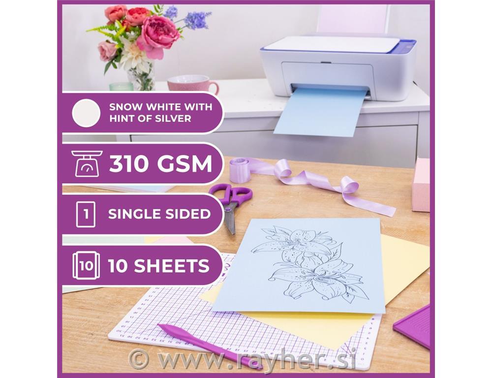 KARTON PERL SNEŽNO BEL A4, 300gsm, SET10