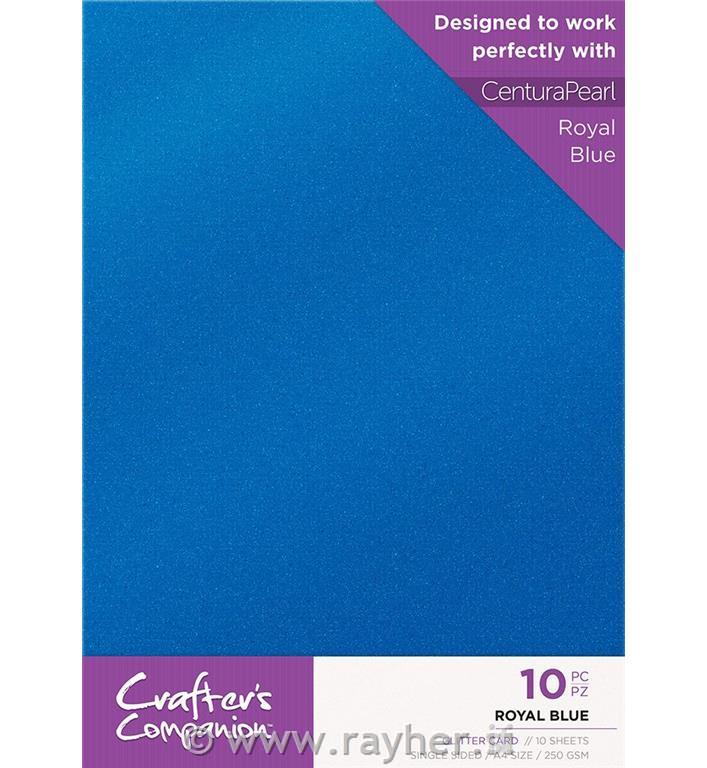GLITTER PAPER, BLUE, SET 10, 250gsm