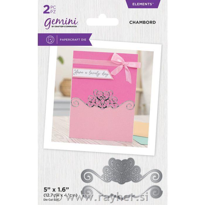 Gemini Baroque Border Die - Chambord