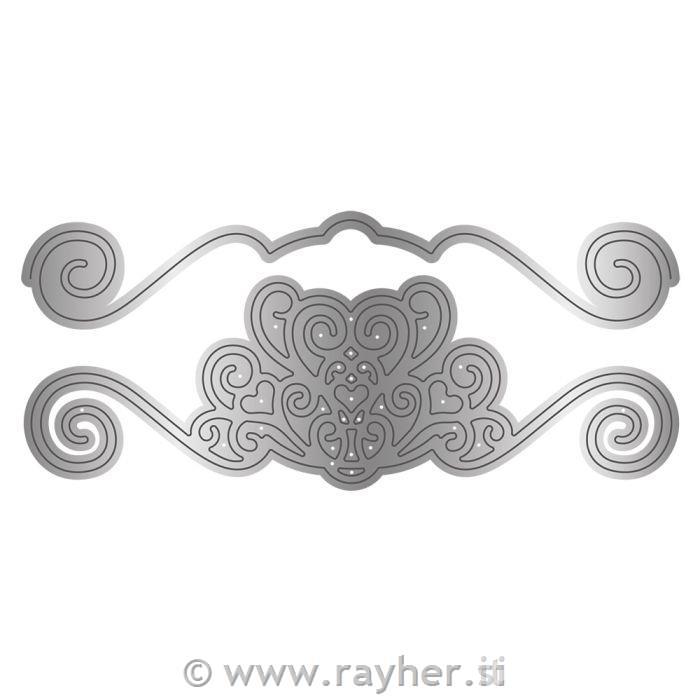 Gemini Baroque Border Die - Chambord