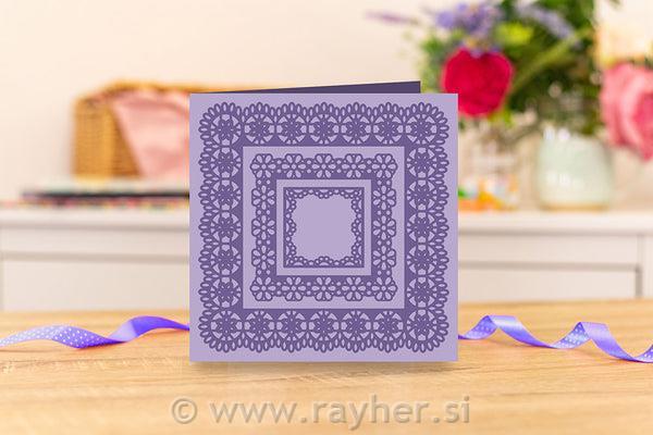 Rezalne šablone Nesting Die - Floral Lace Frames