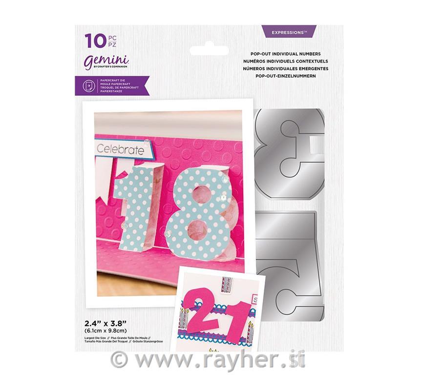 Šablone Gemini, Številke Pop-Up, set 10