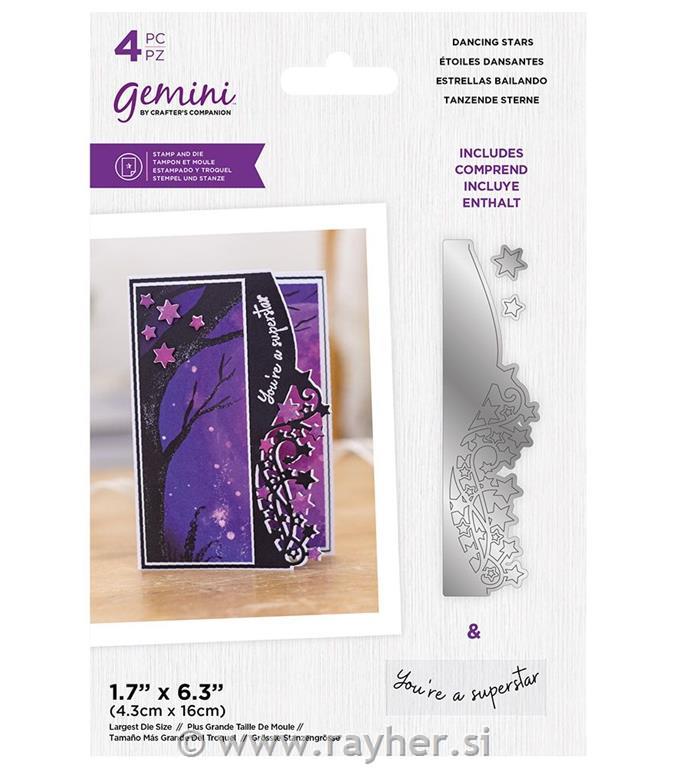 Rezalne šablone in štampiljka Gemini Dancing Stars