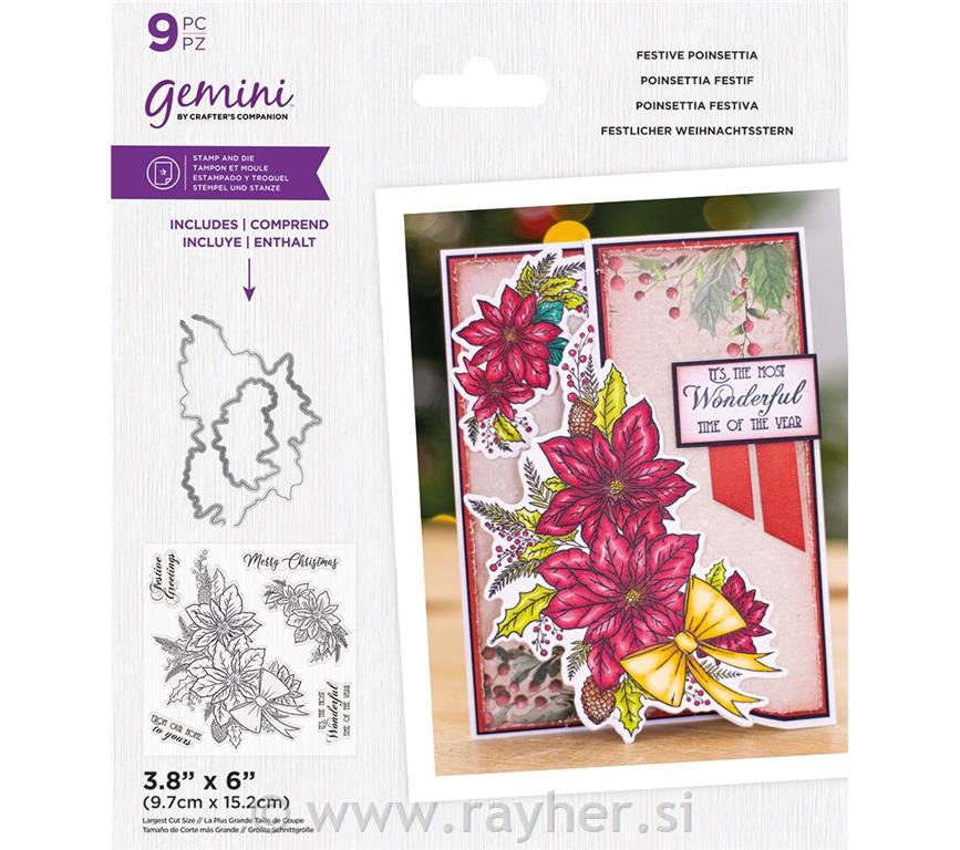 Rezalne šablone in štampiljke - Festive Poinsettia