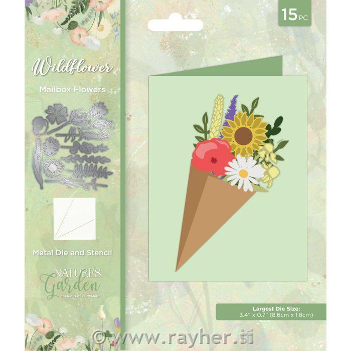 Rezalna šablona in šablona za obl.papirja Mailbox Flowers