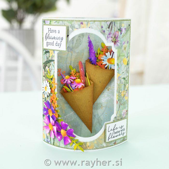 Rezalna šablona in šablona za obl.papirja Mailbox Flowers