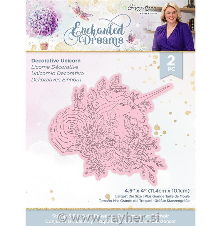 Rezalna šablona & Štampiljka Decorative Unicorn