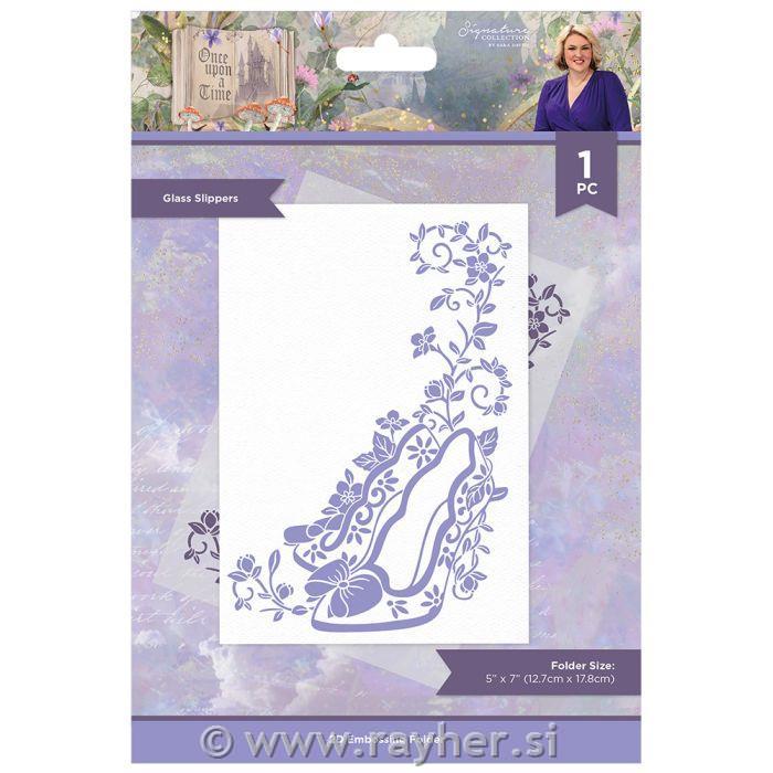 Embossing Folder Glass Slippers; Sara Signature Once Upon a Time