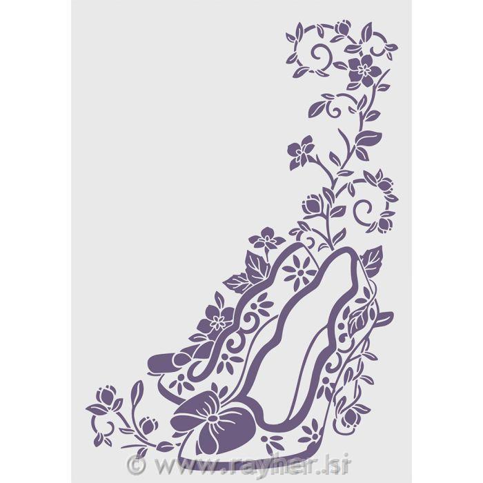 Embossing Folder Glass Slippers; Sara Signature Once Upon a Time
