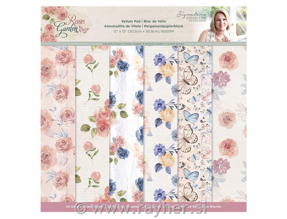 Paper pad Rose Garden Vallium, 30x30cm