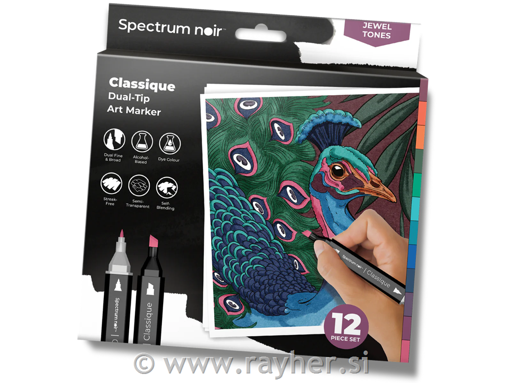 Flomastri Spectrum Noir Jewel Tones, set 12