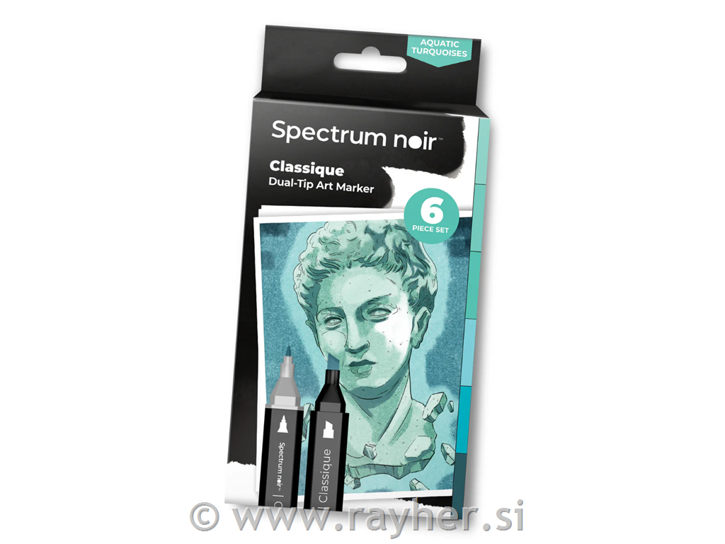 Spectrum Noir-Classique 6pc-Aquatic Turquoises