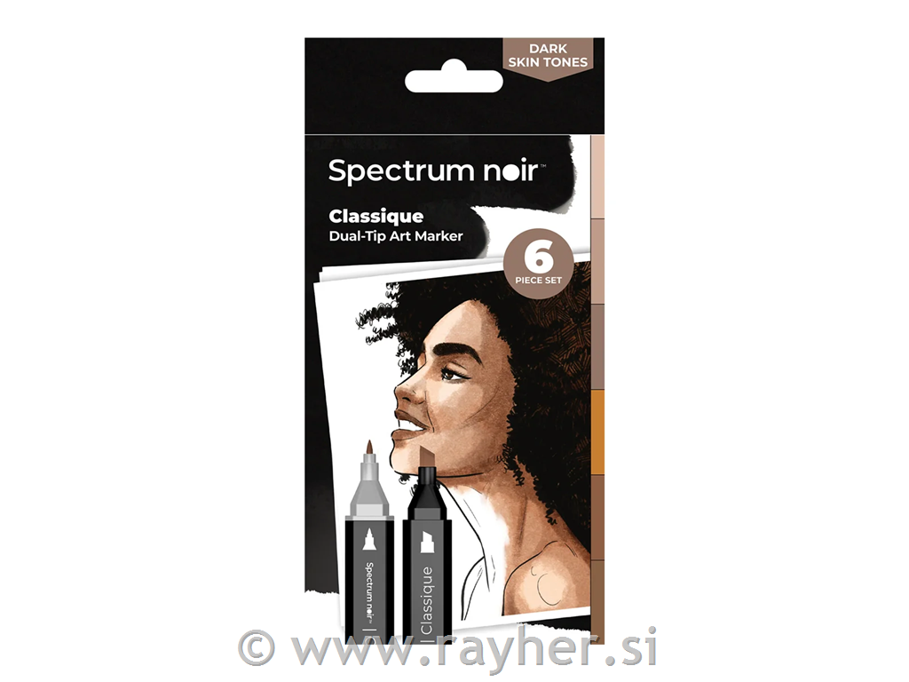 Flomastri Spectrum Noir Dark Skintones, set 6