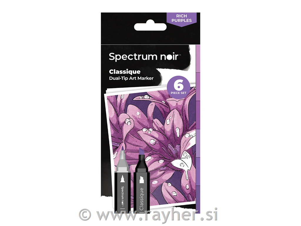 Flomastri Spectrum Noir Rich Purples, set 6