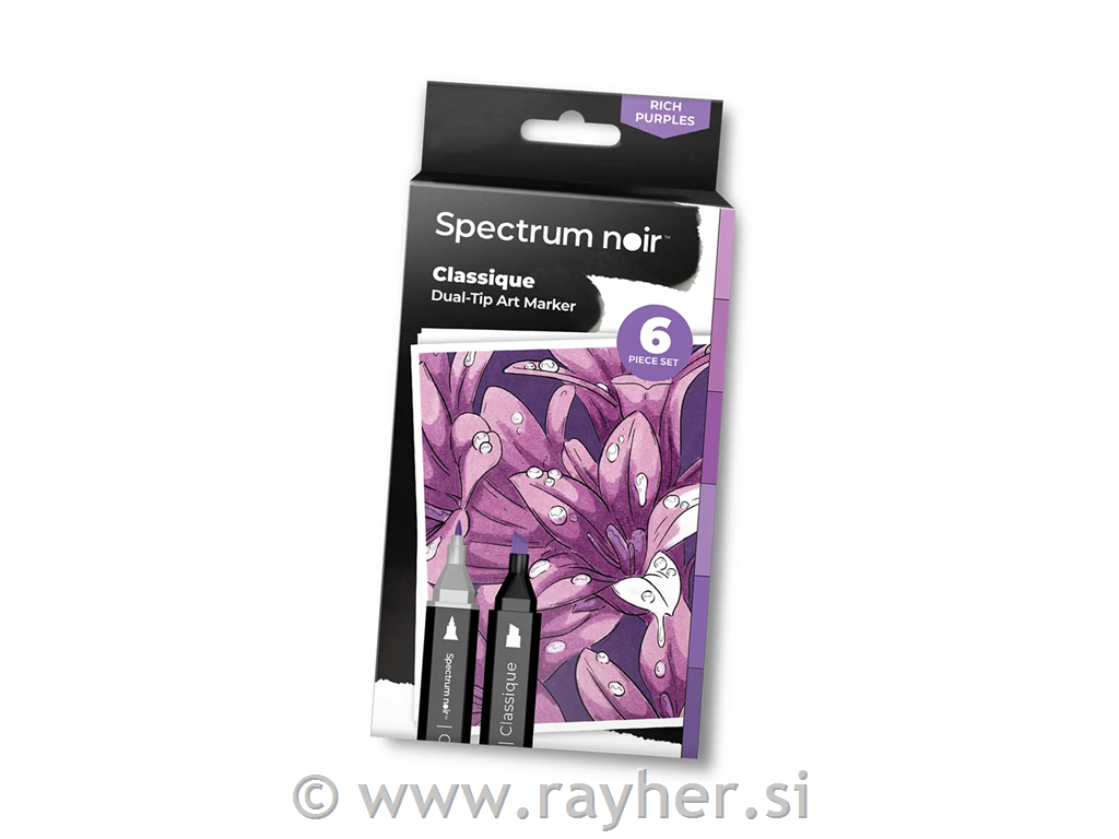 Flomastri Spectrum Noir Rich Purples, set 6