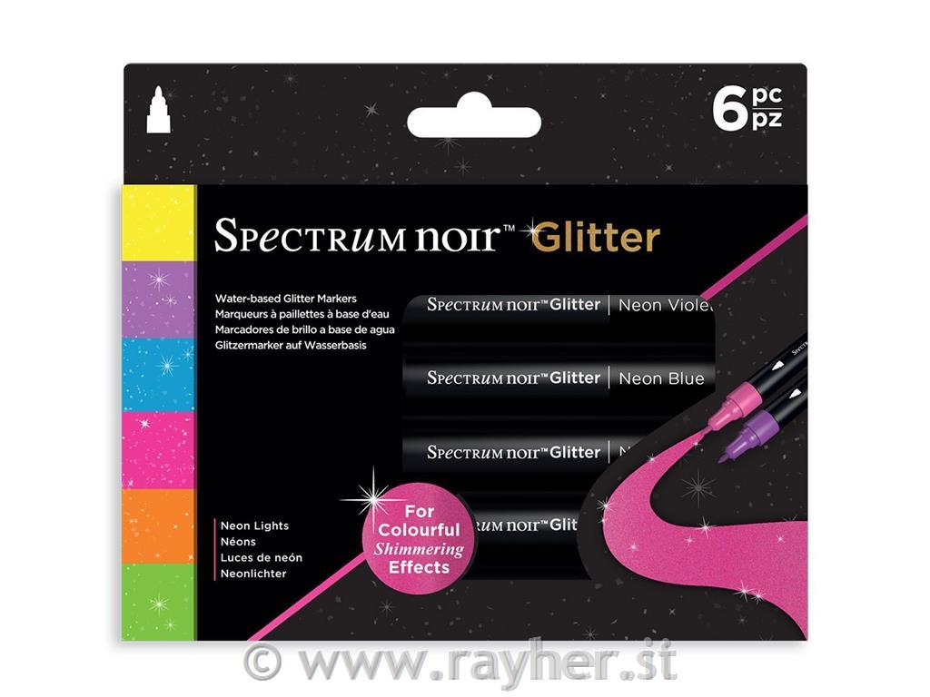Flomastri Spectrum Noir Glitter Neon Lights, Set 6