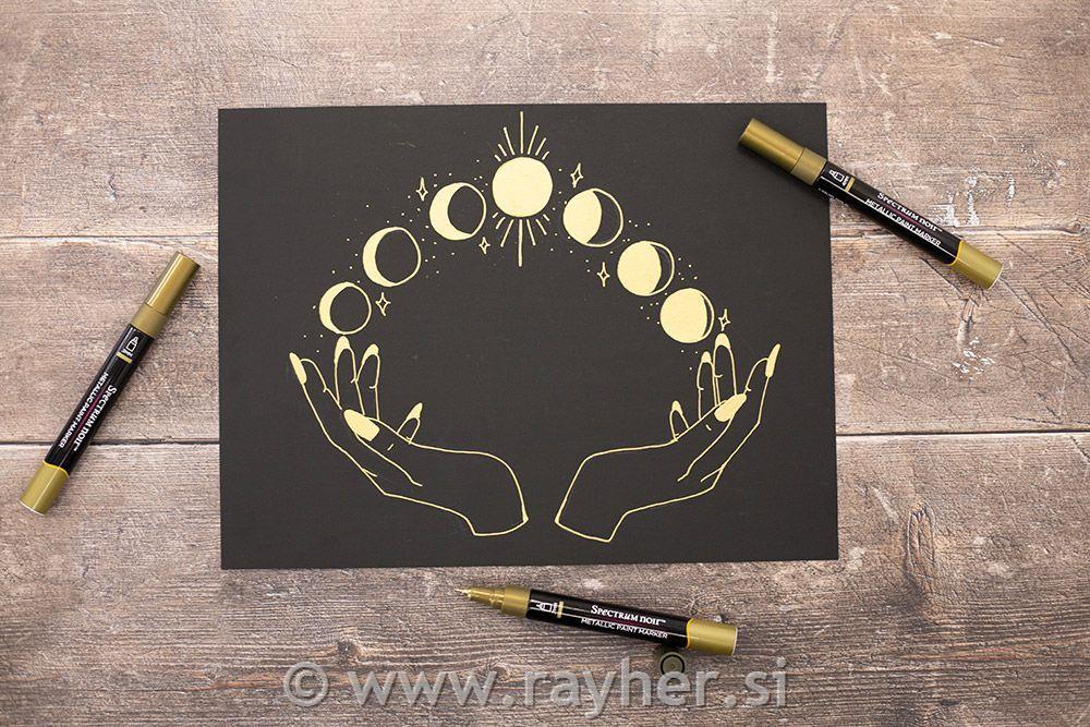 Set flomastrov Metallic Paint Marker - Liquid Gold