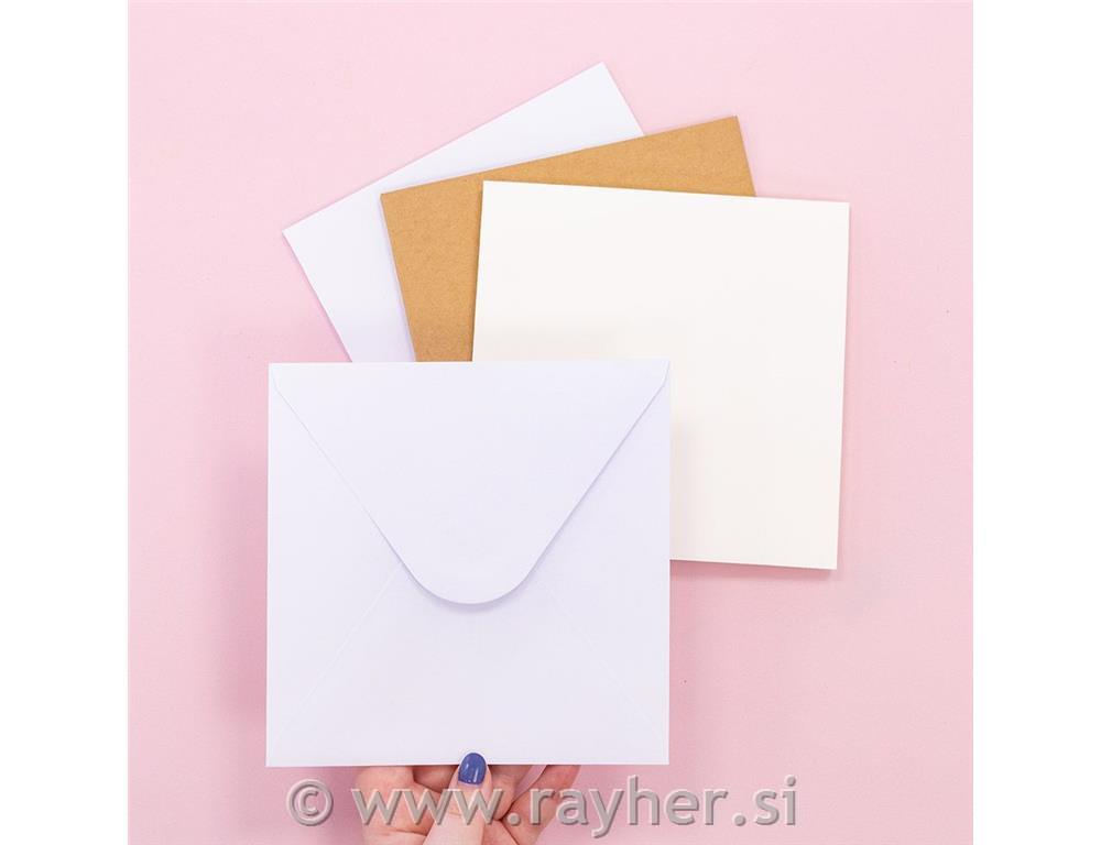 Set kuvert in vizitk 15.2x15.2cm, set 12, Clasicc