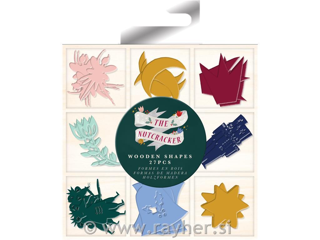 Painted Wooden Shapes - 27pcs -The Nutcracker
