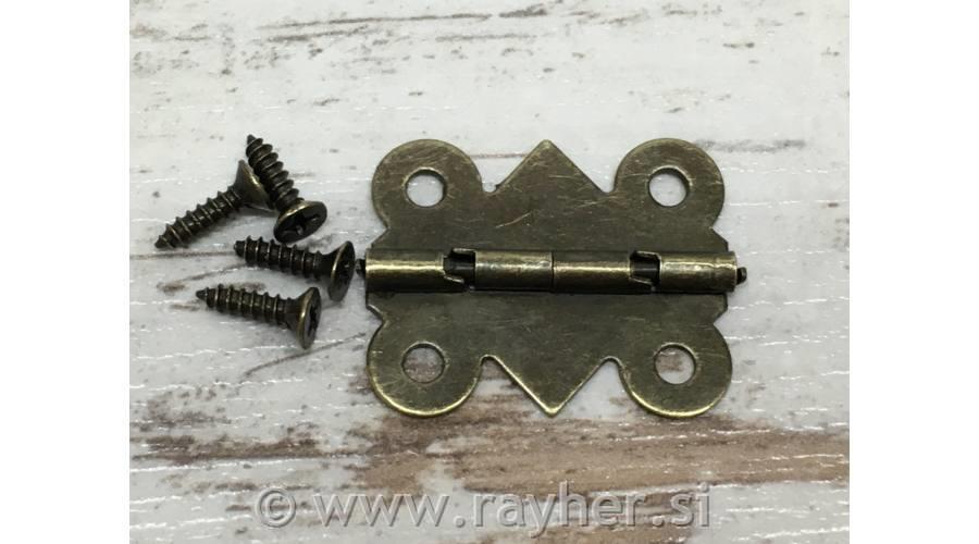 Kovinski tečaji (10kom) 2x2,5cm+vijaki