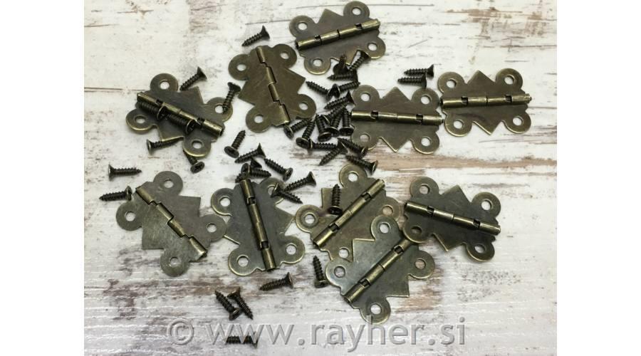 Kovinski tečaji (10kom) 2x2,5cm+vijaki