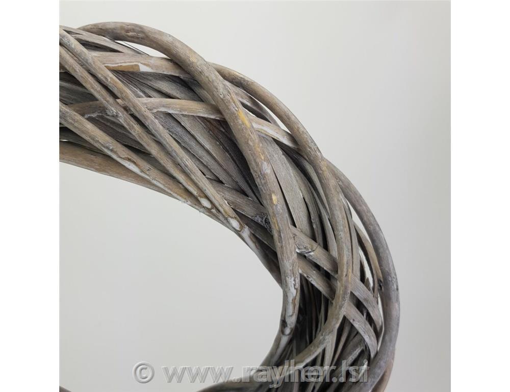 Venec pleten, siv, 30cm