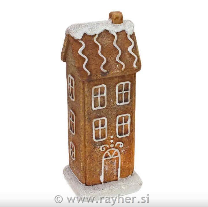 Hiška dvonadstropna "piškotek", 16cm