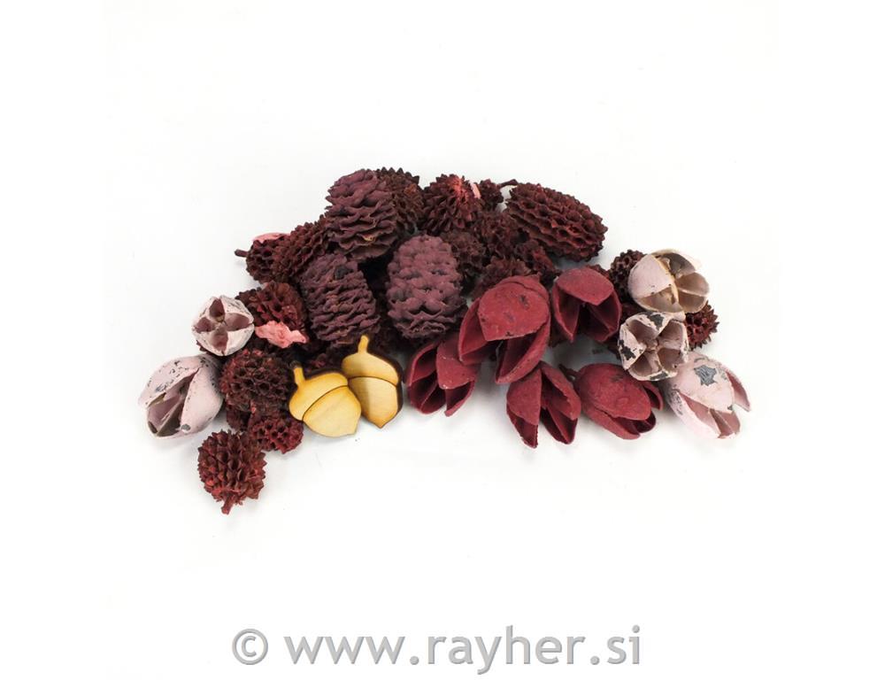 Paket za dekoracijo, rdeči toni