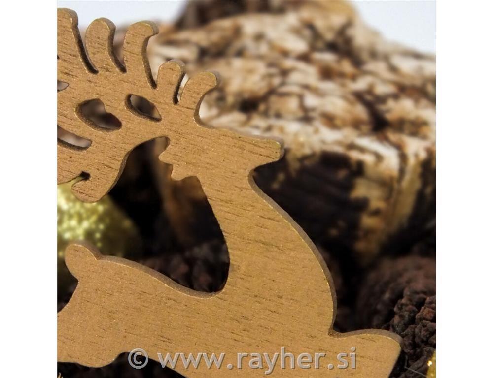 Paket za dekoracijo, natur z jelenom