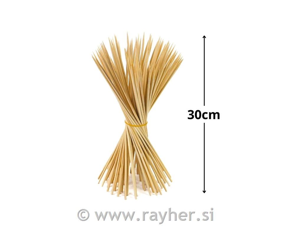 Lesene palčke 30cm, 100 kosov