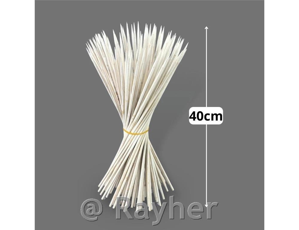 Wooden sticks, white, 40cm, 45 pcs