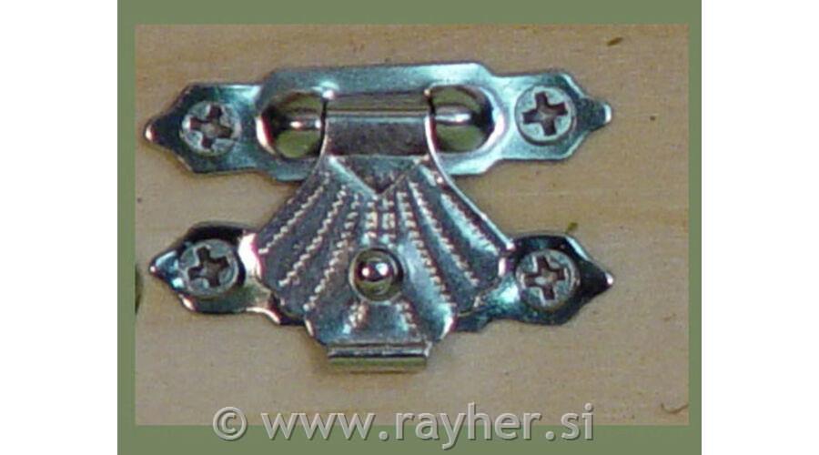 Kovinska zapirala, srebrna, (5kom), 2.8x2cm