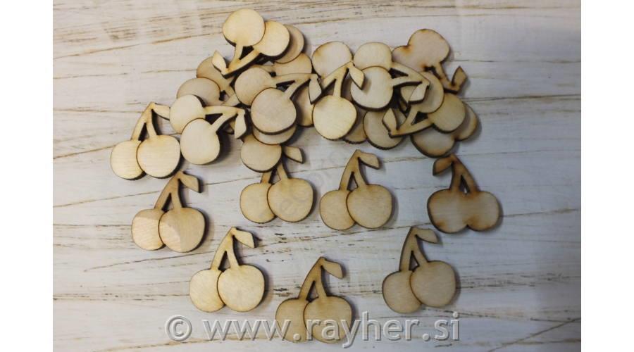 Leseni okraski, Češnje, set 20, 2.5cm