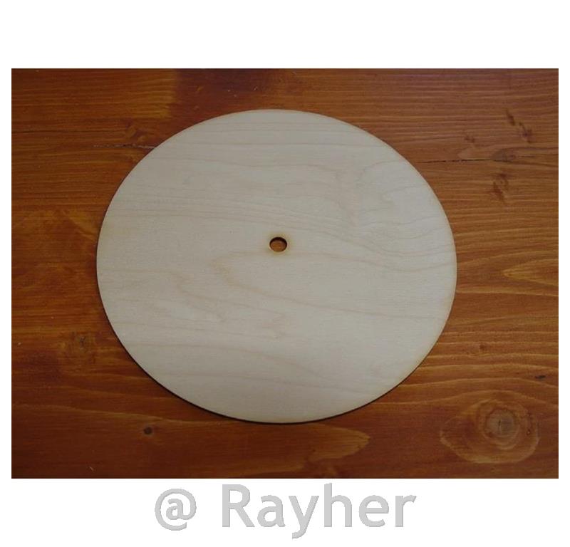 Lesena okrogla plošča z odprtino 18cm
