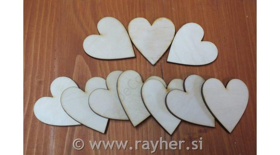 Wooden hearts 4.5x5cm