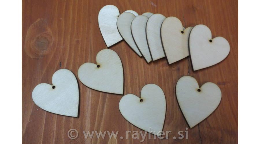 Wooden heart 5cm, 1pc