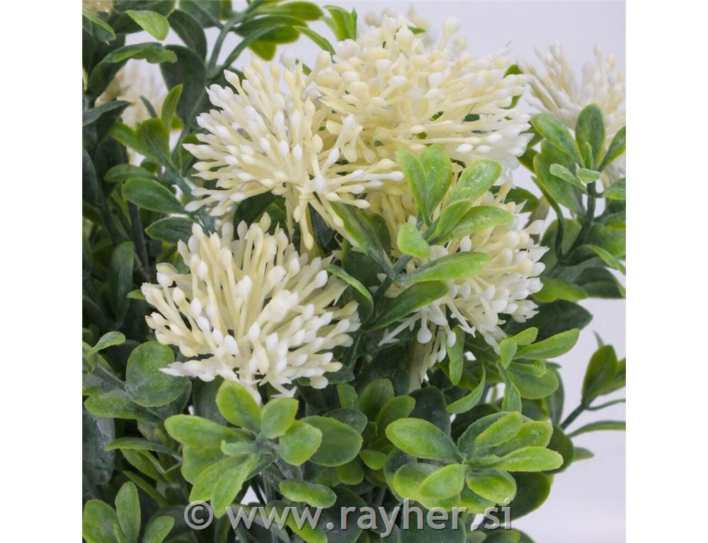 Cvetlični šopek bele barve, 32cm