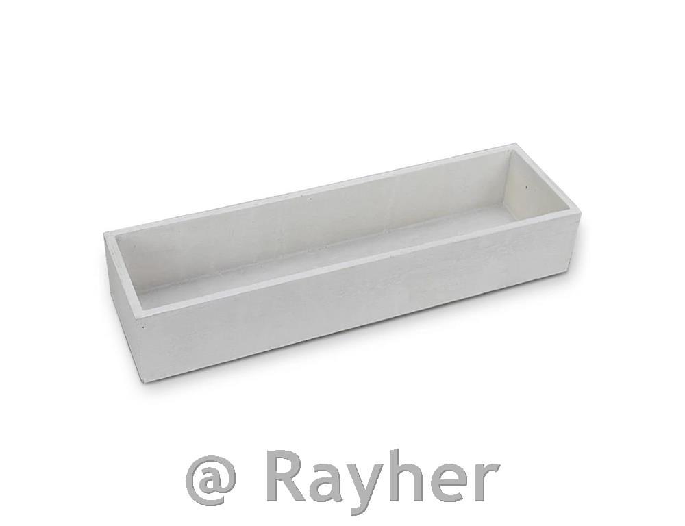 Lesen pladenj, dvignjen, 35x10x6cm, bel