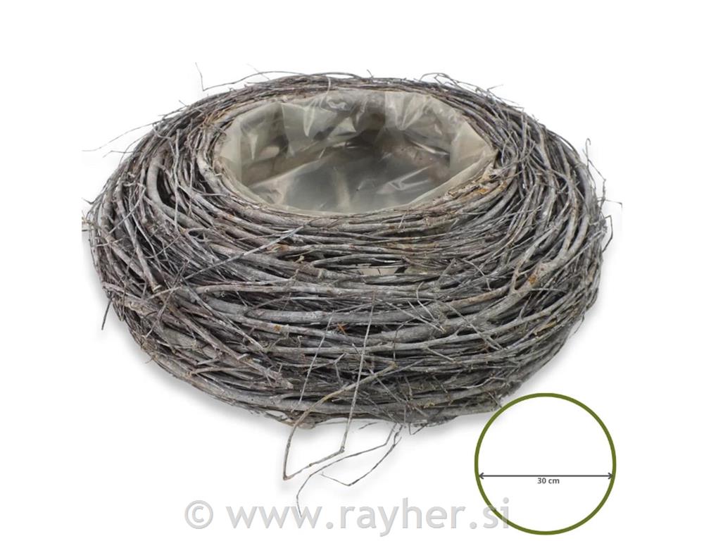 Pletena posoda iz vrbovega protja, 30 cm