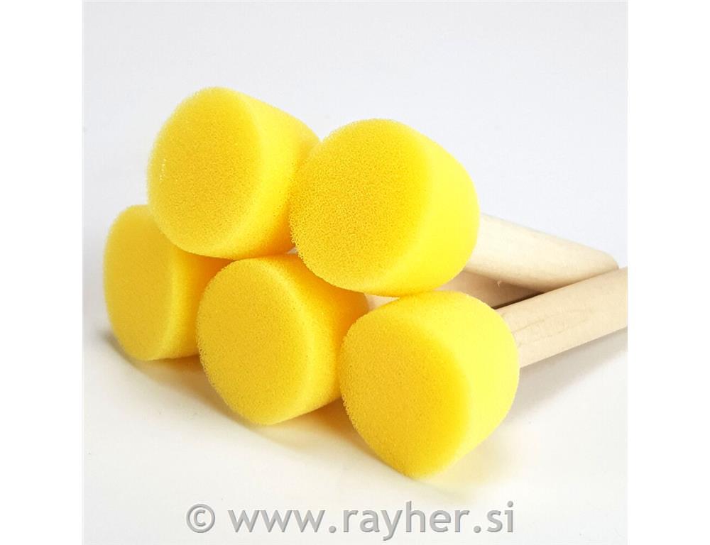 Čopiči gobice, 3cm, set 5