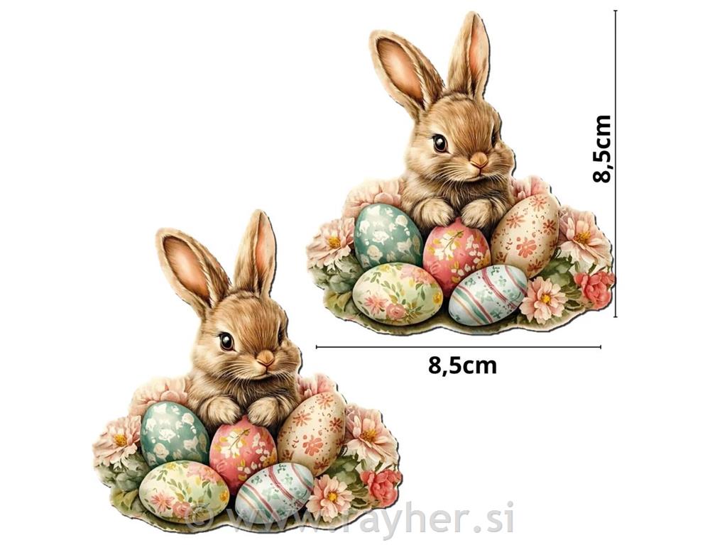 Wooden decorations, bunnies & Easter egg