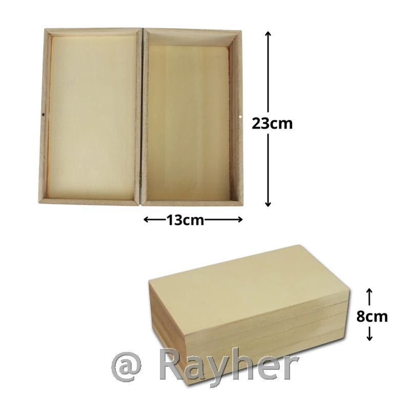 Lesena škatla z magnetnim zapiralom