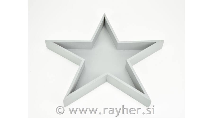 Lesen pladenj, zvezda, sv.siv, 29cm x 3,2cm