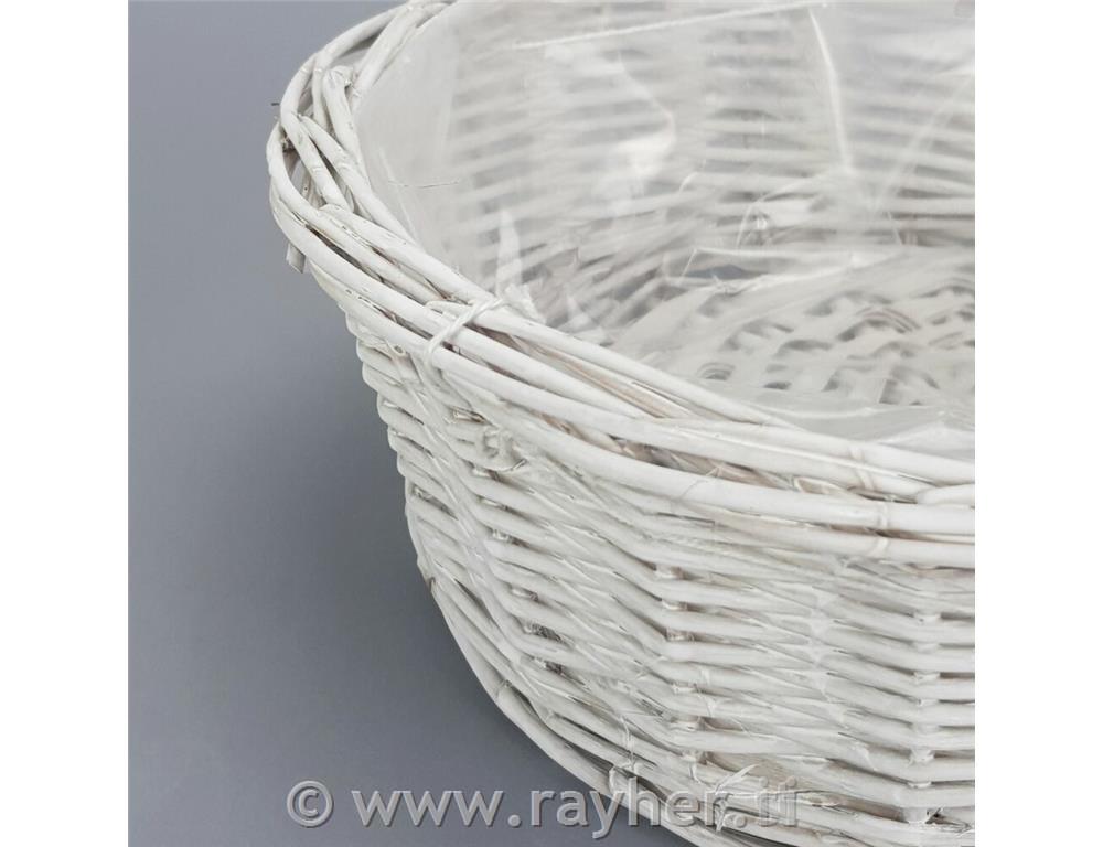 Košarica bela, 25cm