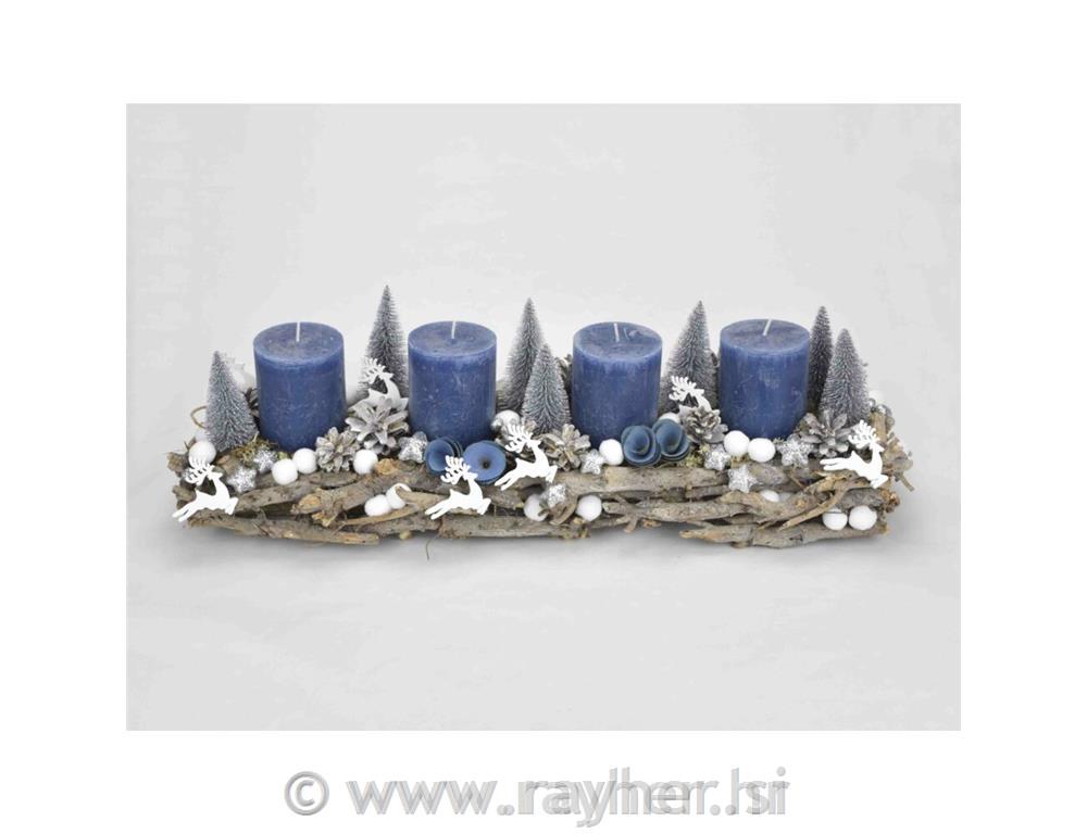 Leseni jeleni, beli, 3cm, set 10