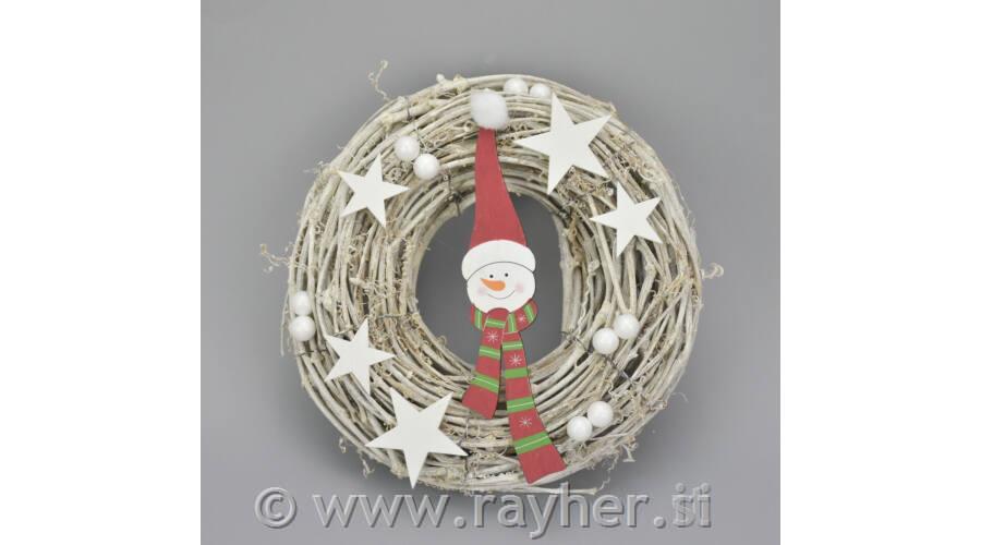 Lesene zvezdice, bele, 5.5cm, set 5