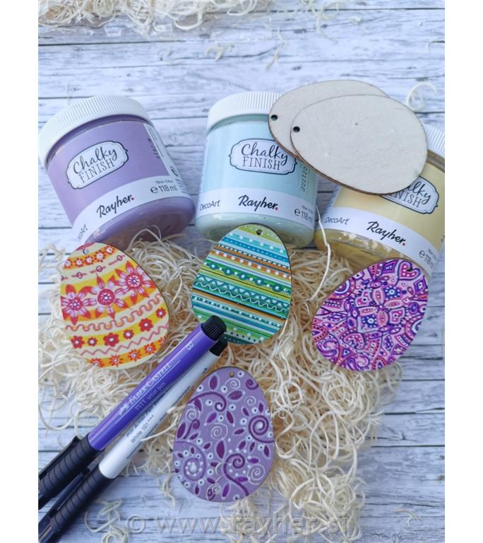 Lesena jajca, 6cm, set 5