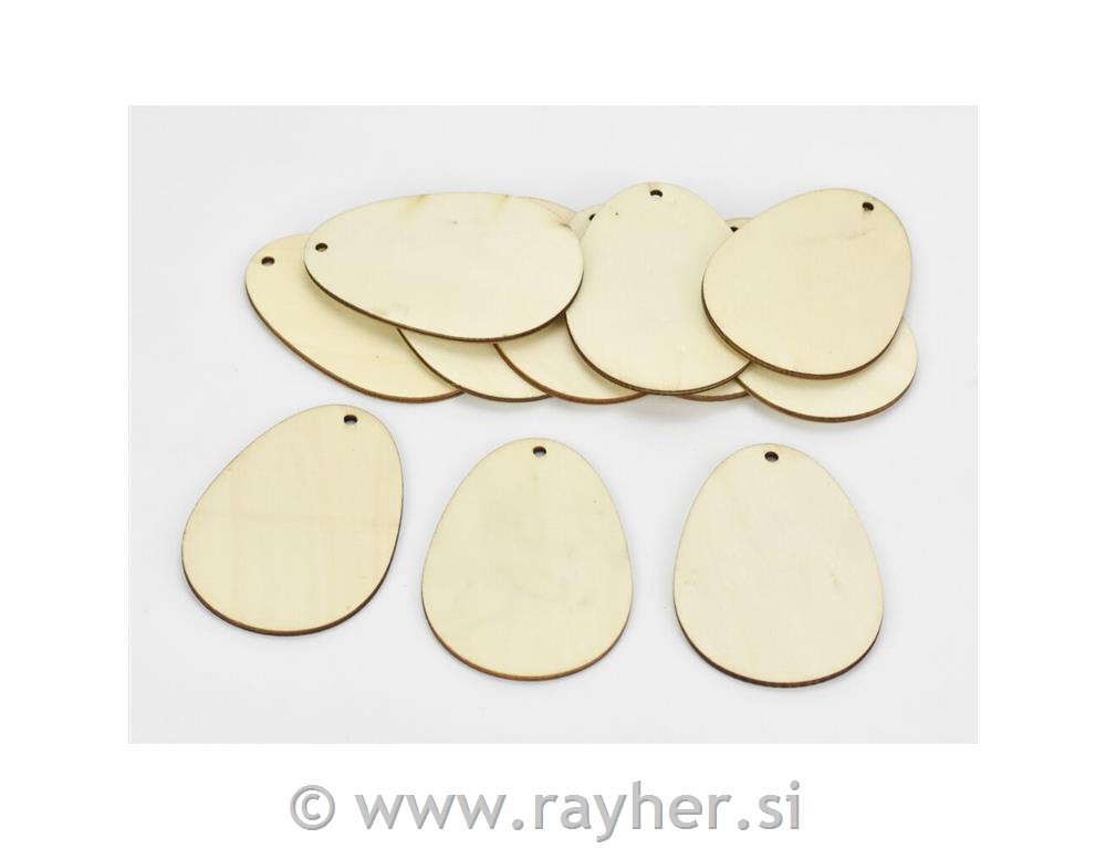 Wooden eggs, 6cm, set 5