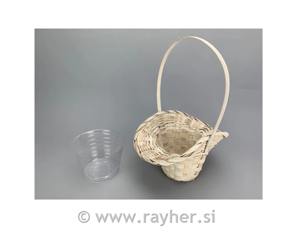 Košarica florentinska, krem, 16x24x9 cm